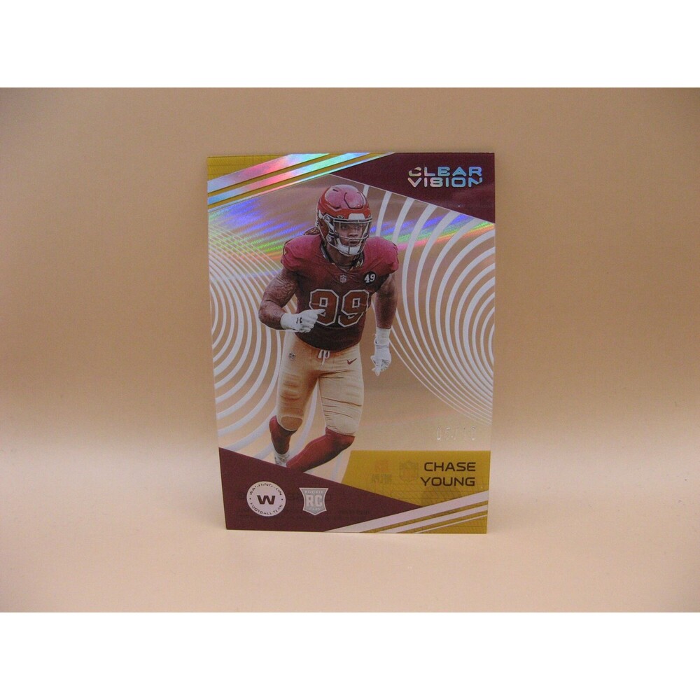 2020 Chronicles Clear Vision Rookies Holo Silver 05/10 Chase Young Commanders